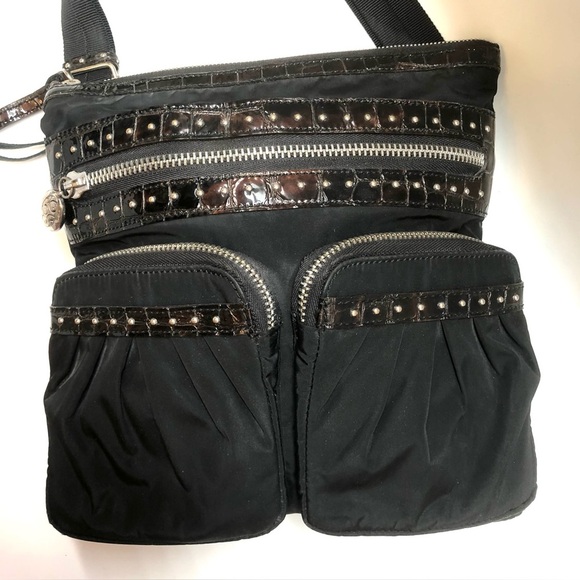 Brighton Black and Brown Crossbody Bag - Picture 5 of 16